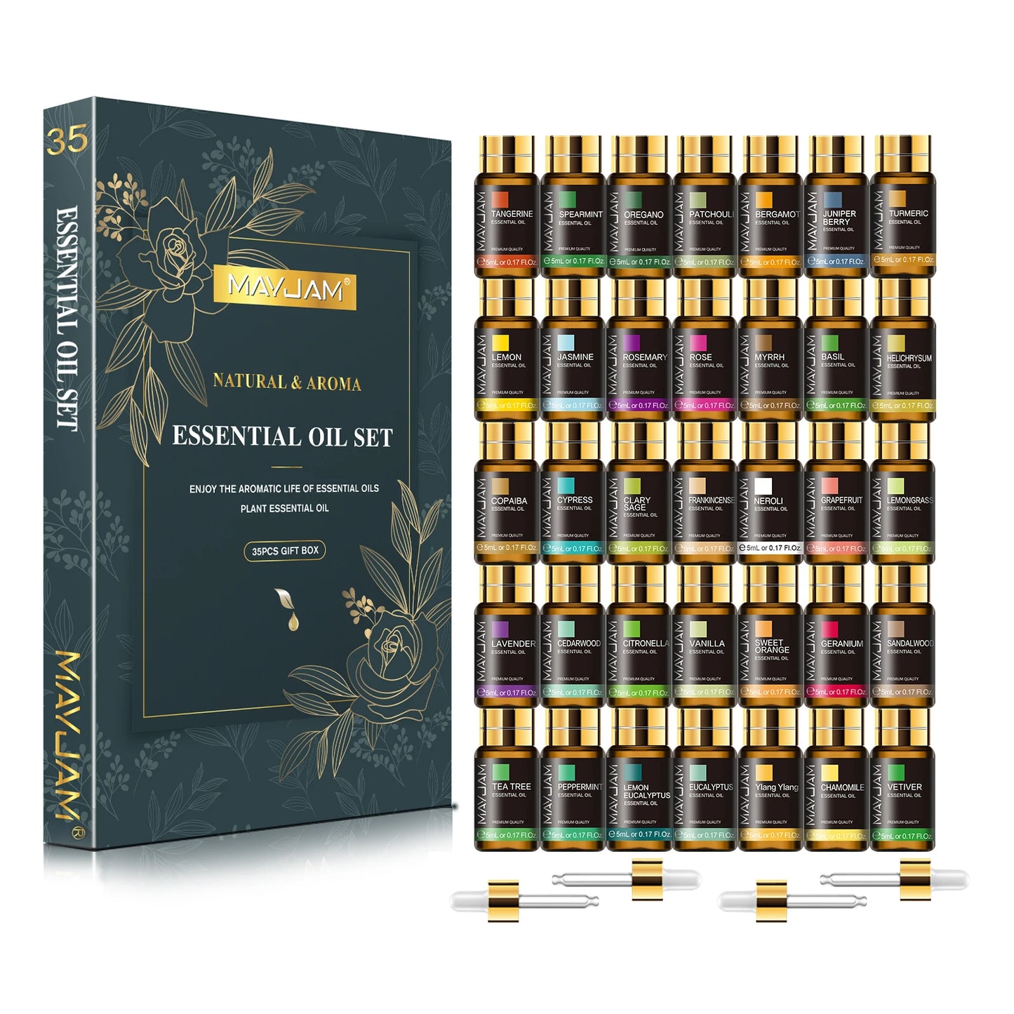 MAYJAM 35 Bottles Essential Oil Gift Set